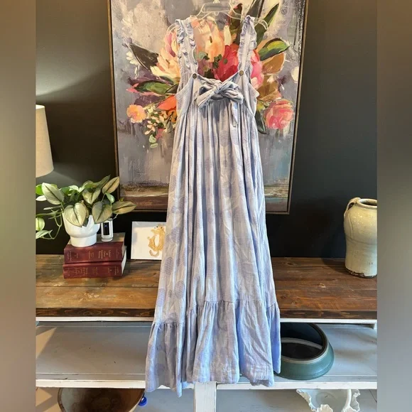 Miou Muse Blue Sleeveless Maxi Dress sz M - Picture 7 of 10